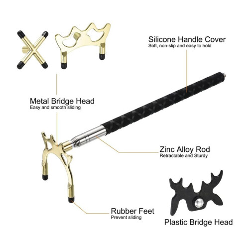 Retractable Billiards Cue Stick Bridge with Low/High/ Bridge , Billiard Table Pool Cue Accessories 1