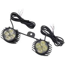 Electric Scooter Dual LED Headlights (with Horn) - Reinforced Integrated-Bracket Upgrade Light