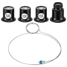 5 Piezas de Lupa Monocular, Lupa para Cristal de Reloj, Lente de Lupa Ocular de Cristal, Herramienta de Aumento para Reparación de Relojes