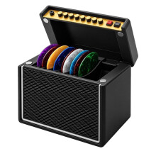 Gitarrenplektrum-Halterbox, Gitarrenplektrum-Halter-Verstärker mit 13 Gitarrenplektren, Gitarrenplektrum-Etui