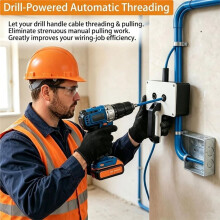 Cable Puller Through Wall,Electrician Wire Pulling Assistant Tool for Residential & Hydroelectric Wiring Projects