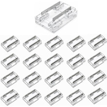 Złącze LED COB 9w1 2PIN, 10 mm, Szerokość Taśmy LED, Kształt Złącza DIY, Bez Lutowania, FCOB, , Przezroczysta Klamra