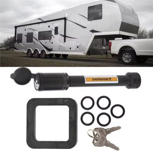 Conjunto de Trava de Engate de Reboque de 5/8" com Espaçador de 2 Polegadas e Clipe de Retenção para Trailers, Carros, Caminhões e Reboques 2