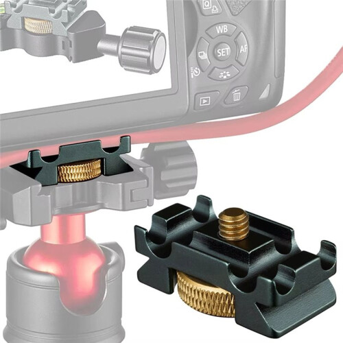 Camera Cable Clamp with Arca Swiss System,Ether Cable Block Clip 4 Grooves,USB Cable Lock Clip Clamp -Compatible 2