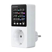 Tuya WiFi Steckdose Digitaler Leistungsmonitor AC85-290V Energiemessgerät Spannung Stromstärke Frequenz Intelligente Steckdose EU