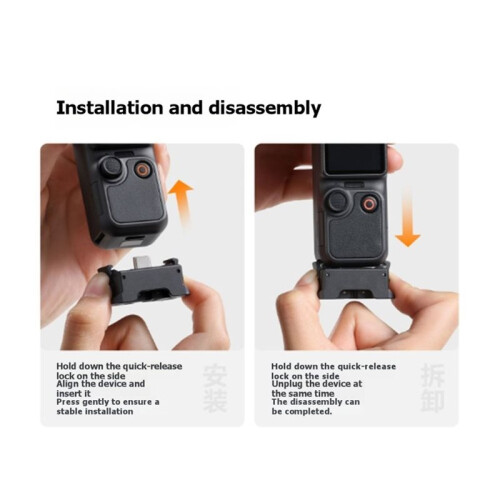PK20 Quick Release Charging Baseplate for  Osmo Pocket 4P/4/3 Camera Action-Camera Bottom Charging Mount 1