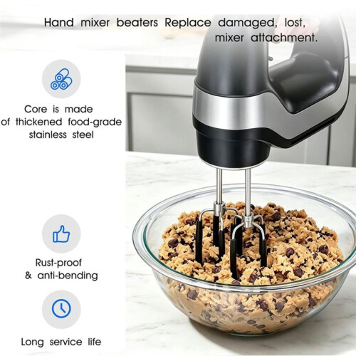 Hand Mixer Attachment Replacement for  Beach Soft Scrape Beaters 2 PCS 2