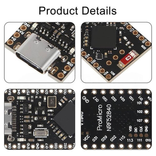 NRF52840 Development Board  5.0 Module, Stable 2.4GHz Wireless BLE, for Nice , Low Power IoT Projects,5PCS 2