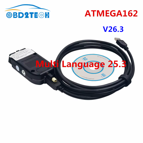 VCDS USB-interface, ATMEGA162 chip, OBD2 scanner voor VAG voertuigen, meertalig