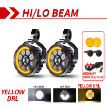CO LICHT Motorrad-Hilfslicht, 5 Zoll LED-Arbeitsleuchte, Gelb, DRL für BMW R1200GS F800GS F700GS F650 K1600