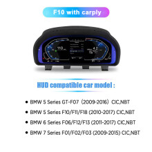 Wowuseful panel de instrumentos digital 12.3 pulgadas con CarPlay, para BMW Serie 5, 6 y 7