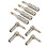 8Pack 1/4 Solder Plug Right Angle and Straight Audio Connector Jack Plug 1