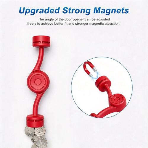 Front Load Washer Door Prop, Magnetic Washing Machine Door Holder (Red)
