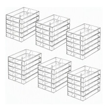 30 Pcs Cassette Tape Case Audio Plastic Blank Storage Case Music Empty Cassette Box Organizer, Voice Recording Holde