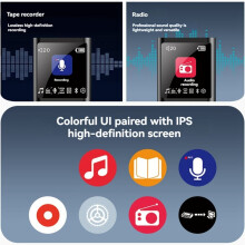 Portable MP3 Player Walkmen with LCD Display TF FM Radio E-Books Recording HiFi Lossless Music Player