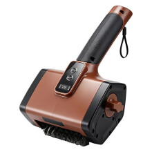 Cordless Electric BBQ Grill Brush with LED Light, 3000mAh Motorized Grill Cleaner for Garden Camping Outdoor