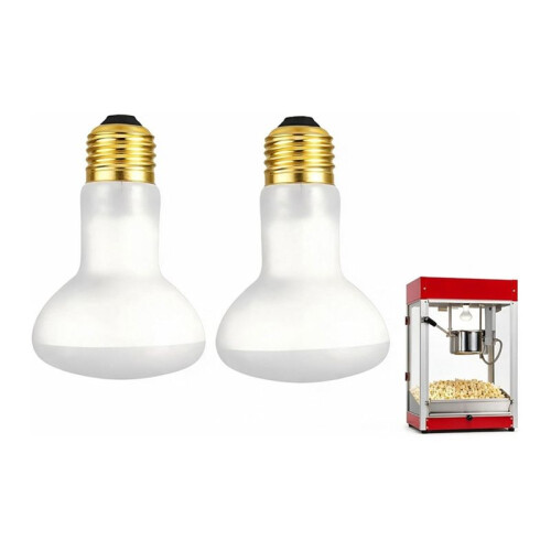 R20 60W Popcorn Machine Light Bulb 2 Pack, E26 Heat Shatterproof S4886 Replacement, 2700K , Dimmable 120V Incandescent 1