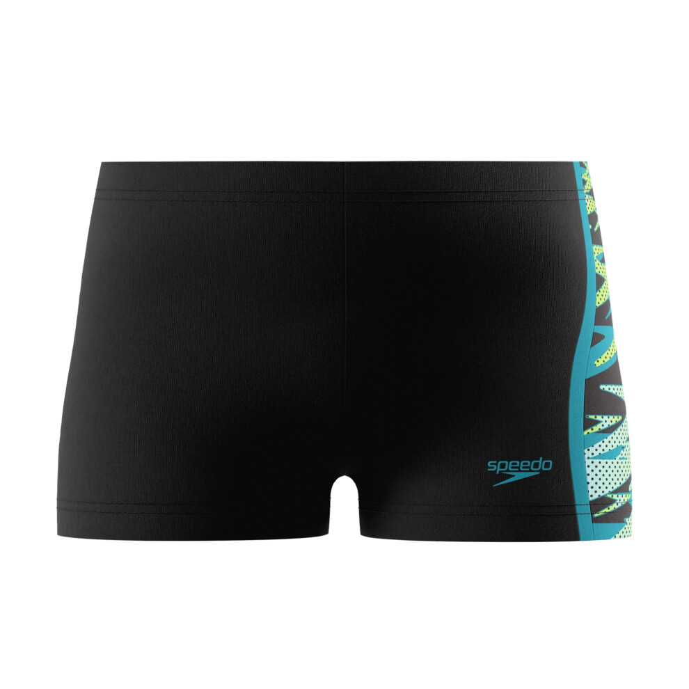 Speedo (8 Years, Black/Blue) Boys Hyperboom Swim Shorts