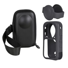 For X6 Accessories Set Silicone Case Lens Cap Storage Bag Kit for Insta 360 X6 Camera