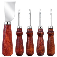 Leather Edges Bevelers Set with Leather Cutting Knife with 0.8mm/1mm/1.2mm/1.5mm, Adjustable Beveler Tool for Crafting