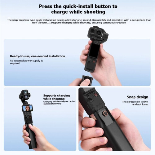 Fast Charging 10000mAh Battery Handle for  Pocket3/4/4P Portable Camera Accessory Gift Tripod 2
