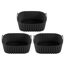 3 Fodere In Silicone Riutilizzabili per Friggitrice Ad Aria, Antiaderenti, per Teglie da Forno, per Pizza, Facili da Pulire, Accessori per Friggitrice