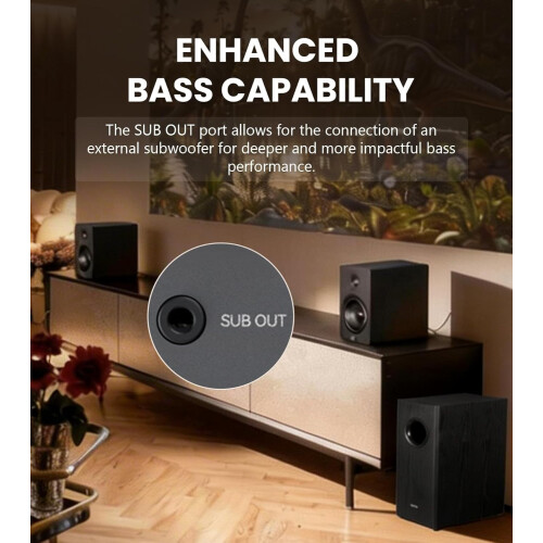 Edifier Edifier M90 HiRes Black Active 100 RMS Multimedia Speakers/Monitors with Sub Out 1