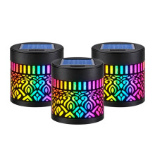 3Pcs Solar Projection Wall Lights Solar Outdoor Wall Light Waterproof Mandala Pattern Sensor for Garden Lawn Porch