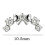 G23 Arched Bow Earrings, Lip Stud , F136, Inner Spiral Setting with 5A 0.9 Teeth, Universal Accessories 4