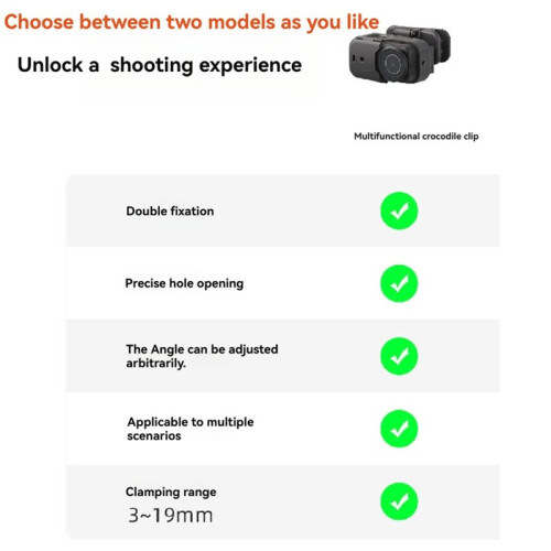 Multi-Functional Camera Hat Brim Clip for  Osmo  360Adjustable Hat Holder 1