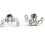 G23 Arched Bow Earrings, Lip Stud , F136, Inner Spiral Setting with 5A 0.9 Teeth, Universal Accessories 2