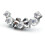 G23 Arched Bow Earrings, Lip Stud , F136, Inner Spiral Setting with 5A 0.9 Teeth, Universal Accessories 3