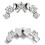 G23 Arched Bow Earrings, Lip Stud , F136, Inner Spiral Setting with 5A 0.9 Teeth, Universal Accessories 5
