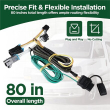 4 Way Flat Trailer Wiring Harness Kit 55540 for Chevy Express 2003-2023