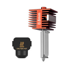 Hotend-Kit mit Gehärteter Stahldüse für A2L A1 A1 , Integrierte, Nicht Abnehmbare Orangefarbene Hotend-Düsen, 0,8 mm