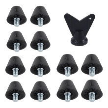 12pcs Football Boot Studs, Plastic Soccer Cleats Replacement Spikes with Nails Remover Rugby Soccer Screw-in Spikes