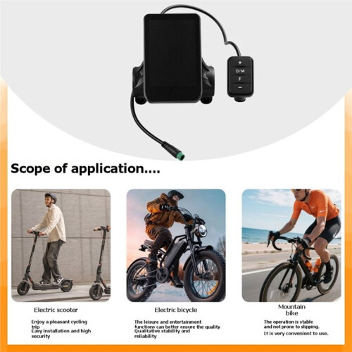 T6 Electric Scooters Color Display Meter 24-72V Speedometer Compatible with Multiple Communication Protocols for E-Bike