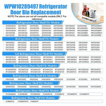 WPW10289497 Refrigerator Door Bin Replacement for Refrigerator Door Shelf W10289497 WRF535SMBM00 WRF535SWHV