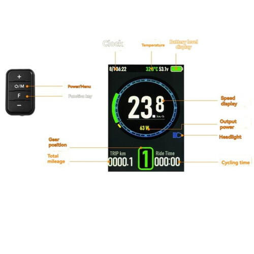 T6 Electric Scooters Color Display Meter 24-72V E-Bike Speedometer Compatible with Multiple Communication Protocols 1