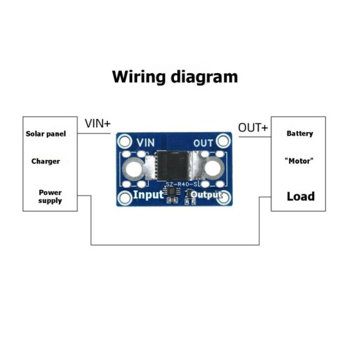 High Current Ideal Diode Module 40A No Grounding Required Voltage Limitations with 2μs Fast Response Without Terminals 1
