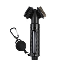 Club Brush with Dual Bristles, Retractable Clip Club Cleaner Accessory