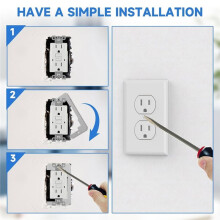 10 Pcs Wall Plate Spacer for Electrical Outlets, Metal Flush Fit Leveling Plates to Fix Loose Outlets