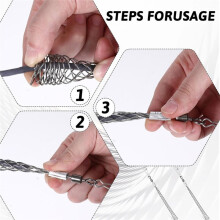 2 Pcs Wire Pulling Grip Mesh Metal Cable Puller for Electricians and DIY Projects