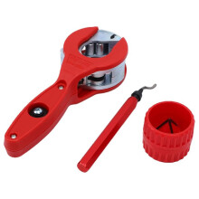 Ratchet Pipe Cutter 360, 5/16 to 1-1/8 Inch, Steel Tube Tool for Copper/PVC/Soft Metal, Plumbing HVAC & Deburring