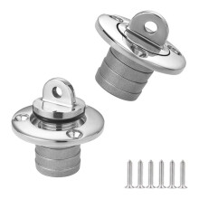2 PCS 316 Stainless Steel Watertight Boat Drain Plug Kit Boat Marine Grade Garboard Drain Plug Kit