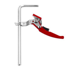 Ratchet F Clamp Quick Release Woodworking Table Clamp, Guide Rail Track Clamp for Circular Saw Workpiece Fixing