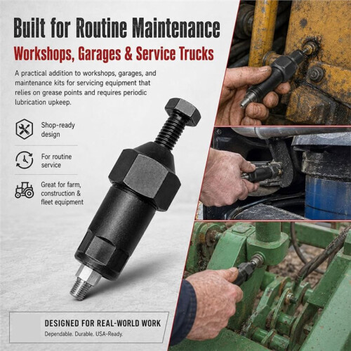 Grease Fitting Cleaner Tool, Grease Fitting Cleaner Tool Industrial Grease Unclogger 600+ PSI Screw-Driven Grease 2