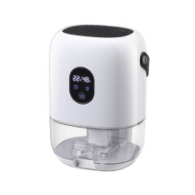 Portable Dehumidifier Humidity Display Quiet Sleep Mode Auto Shut-Off Light for Home Bedroom Closet EU Plug
