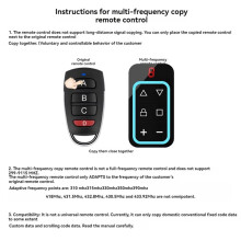 Universal Garage Remote Control 8 Channel Gate Opener Duplicator Cloning Multi-Frequency Door Controller 300-915MHz