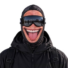 Face Printed Old Full Coverage Breathable Eye Hole Winter Mask Cover Stretch Funny Headwear C